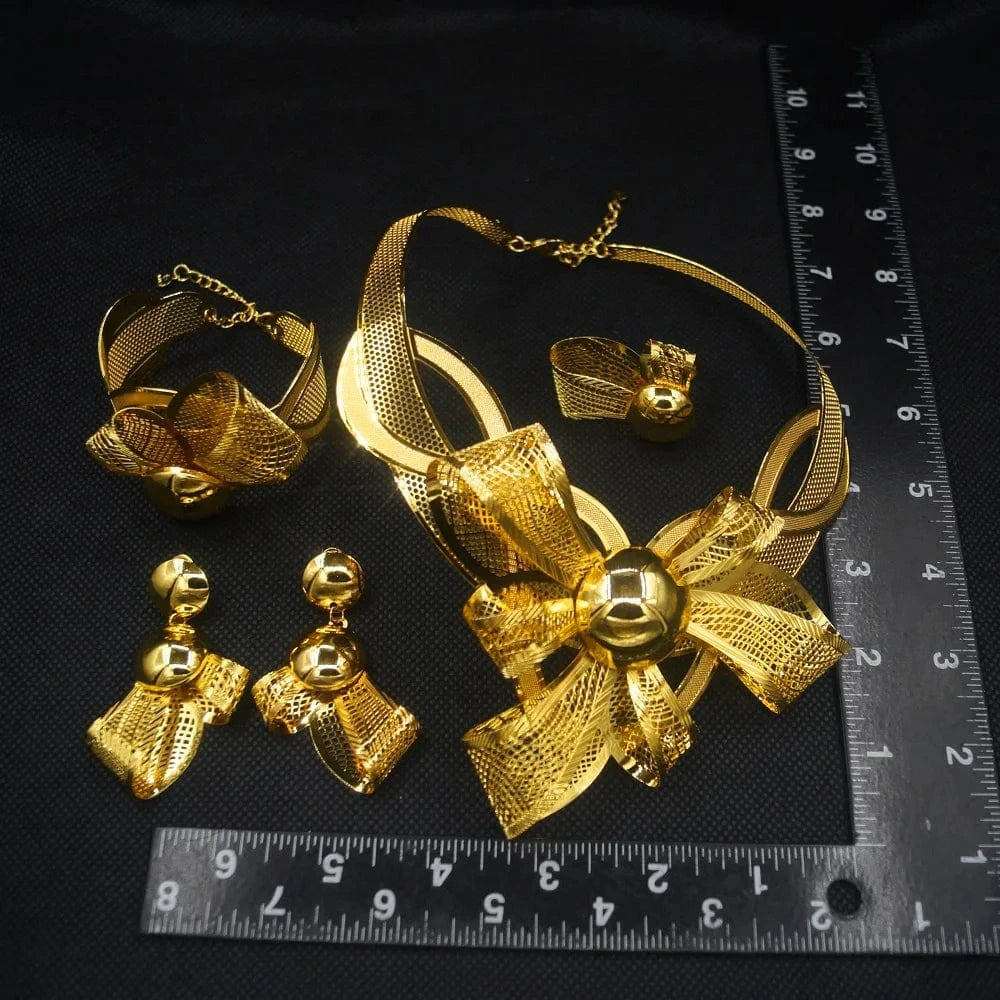 Zhuerrui Nigerian Bridal Italiano Fine Jewellery Set Brand Party Jewelry Set Women Brazilian Gold Jewelry Sets NH00126
