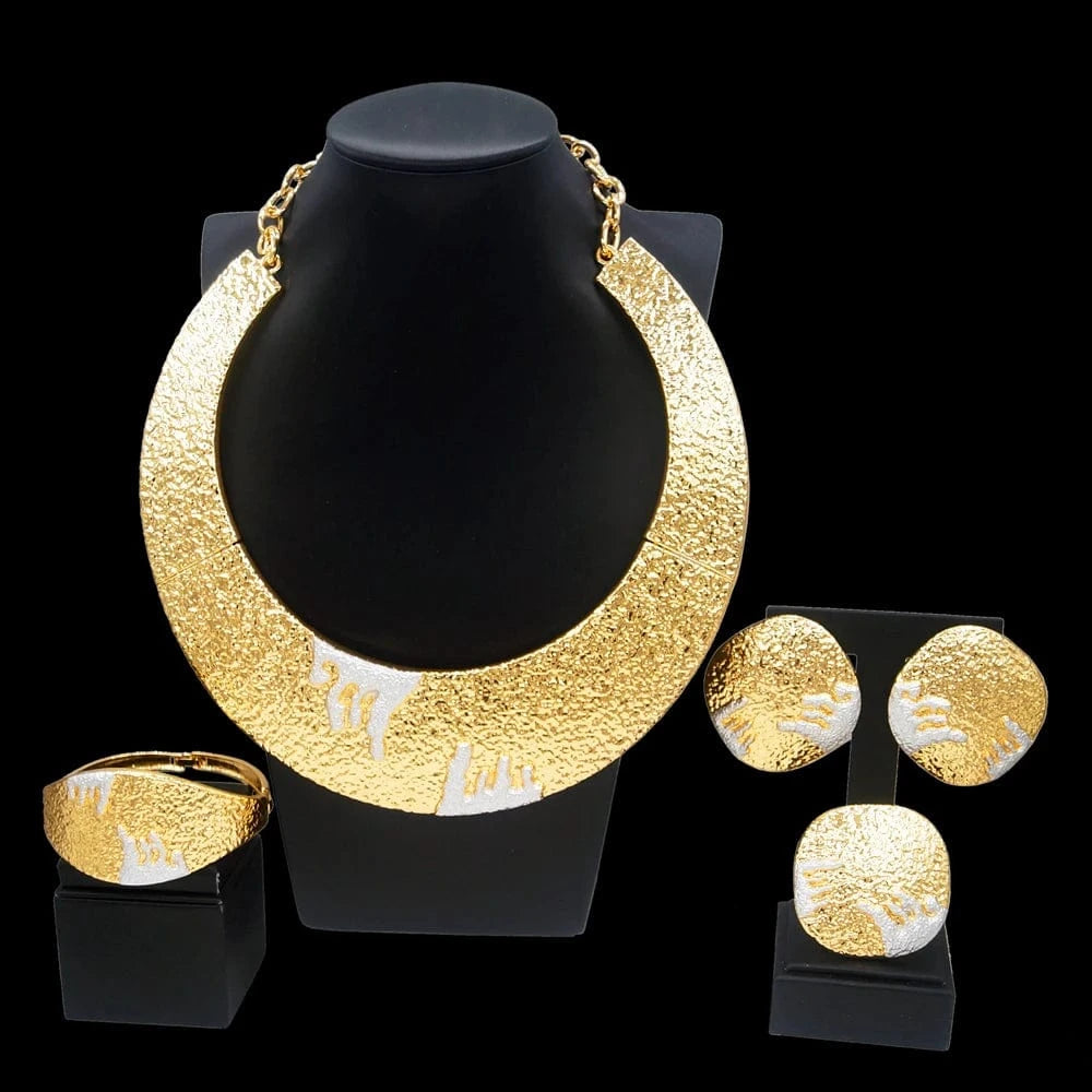 Zhuerrui Premium Brazilian Necklace Earring Sets Italian Ladies Party Jewelry Set Dubai Bridal Wedding Jewelry Sets H00527