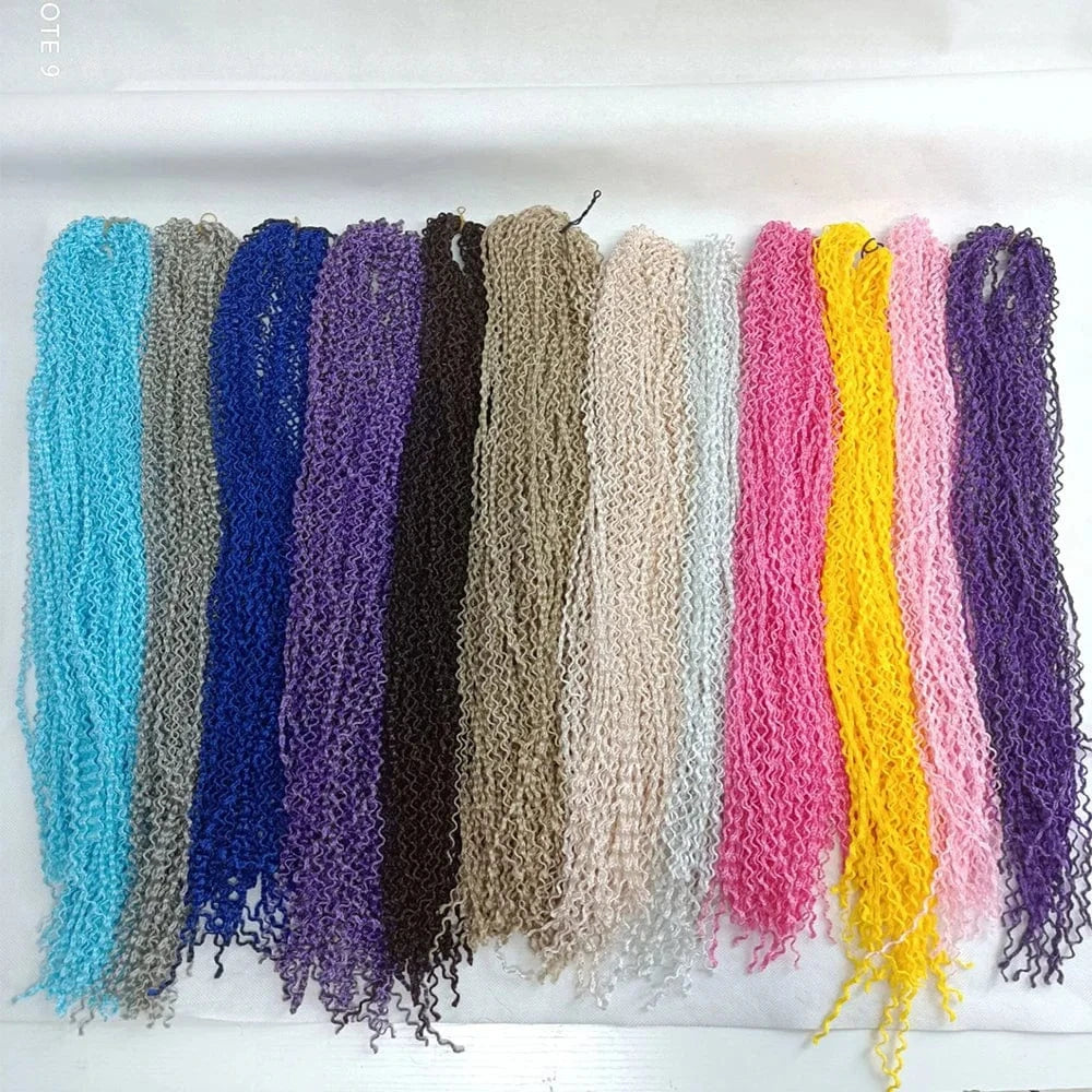 Zizi Braiding hair Micro Zizi Ombre Blonde Purple Blue Grey colors Synthetic Box Braids hair micro Zizi Crochet Braids Hair