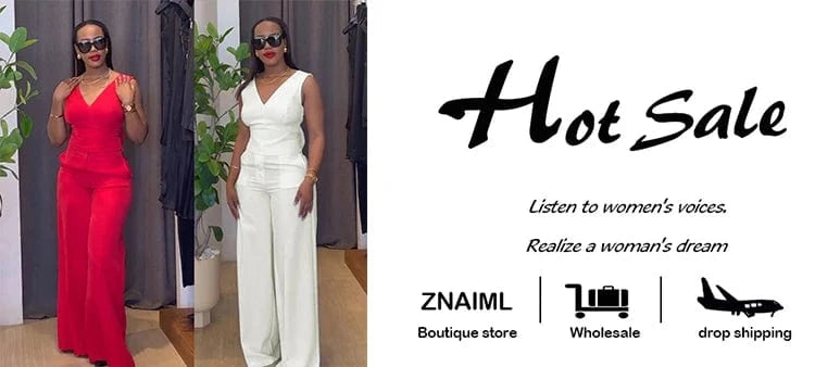 Znaiml Casual Wide Leg Pants Set Women Summer Sleeveless V Neck Backless Bowknot Tops Two 2 Piece Outfits Elegant Vacation 2025