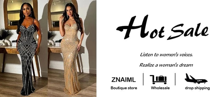Znaiml Luxury Women Celebrity Spaghetti Strap Sleeveless Prom Formal Mermaid Maxi Dress Sexy Sparkly Rhinestone Birthday Vestido