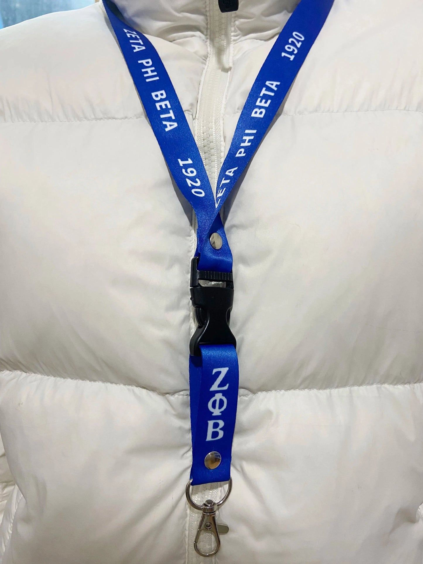 zpb Greek Sorority Logo ZPB Delta OES Pink Green Print Lanyards Key Chain Sisterhood ID Card Satin Ribbon Lanyard Rolls Accessories