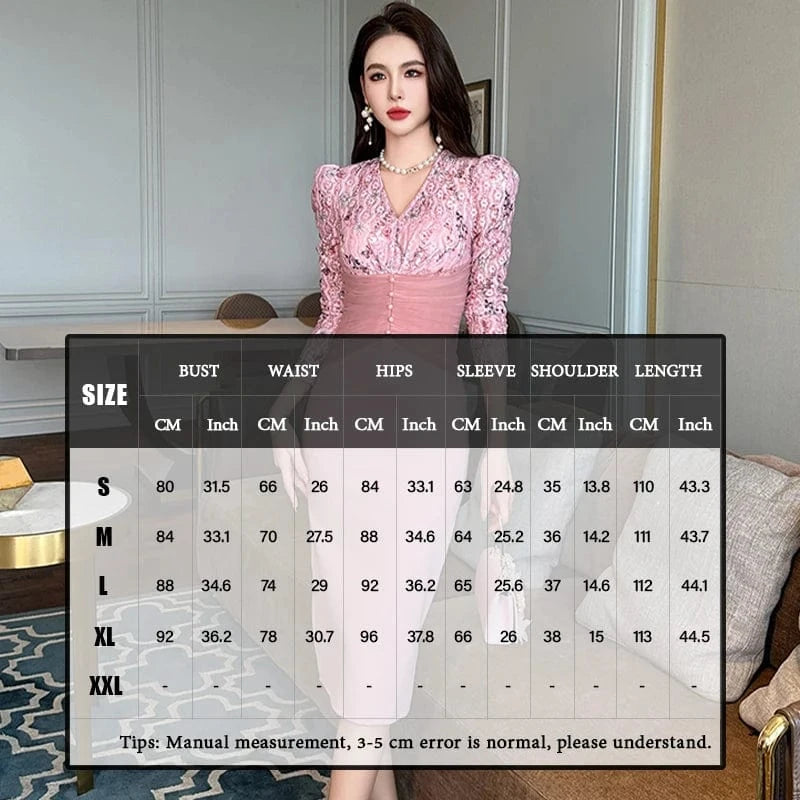 ZYHT 2024 Spring 50535 Hot Selling Vietnam Romantic Floral Lace Slim Fit Midi Dress Empire Mesh Spliced Slit Pencil Dress Ladies