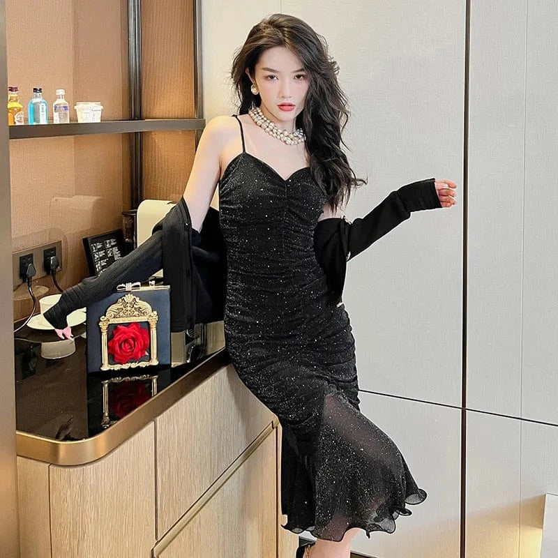 ZYHT 5800 Wholesale Elegant Sleeveless V Neck  Women Bodycon Dress 2024 Summer Ladies Vestidos Female A line Cami Dress