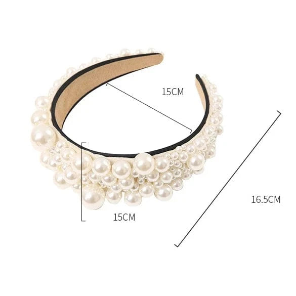 01 Pearl Headbands High Grade Design Wedding Pearl Flannel Handmade Hair Hoop Custom Women Hair Ornament Personality Crystal Bridal Pearl Headband