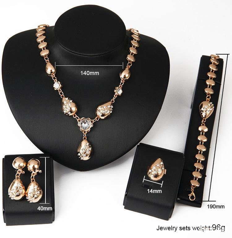 1 Fashionable Charm Bridal Jewelry Set Women Wedding Jewelry Set Drops Glittering Crystal Pendant Fashion Jewelry Set
