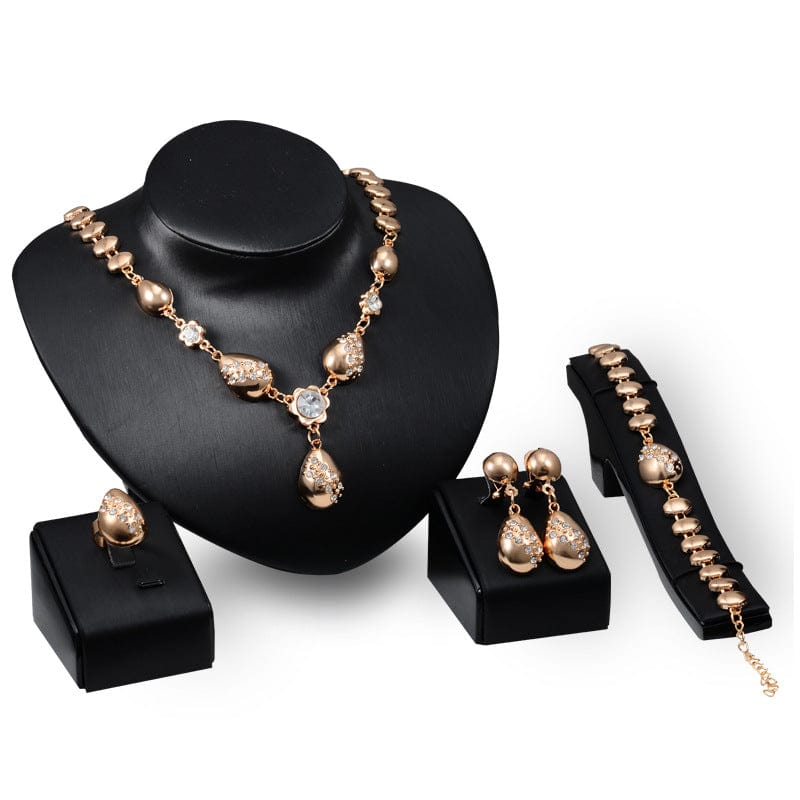 1 Fashionable Charm Bridal Jewelry Set Women Wedding Jewelry Set Drops Glittering Crystal Pendant Fashion Jewelry Set