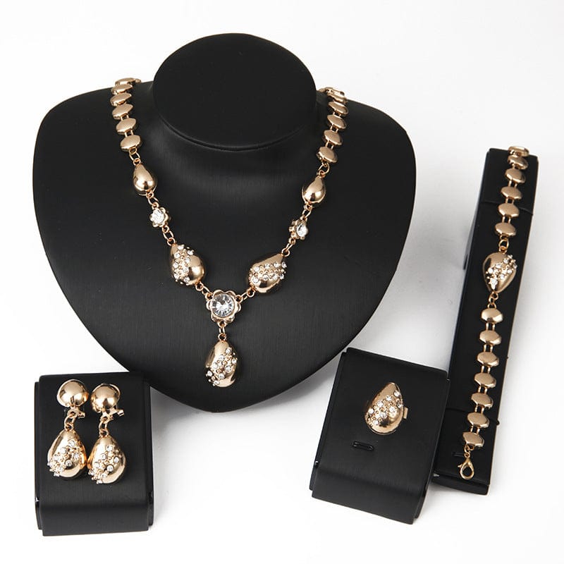 1 Fashionable Charm Bridal Jewelry Set Women Wedding Jewelry Set Drops Glittering Crystal Pendant Fashion Jewelry Set
