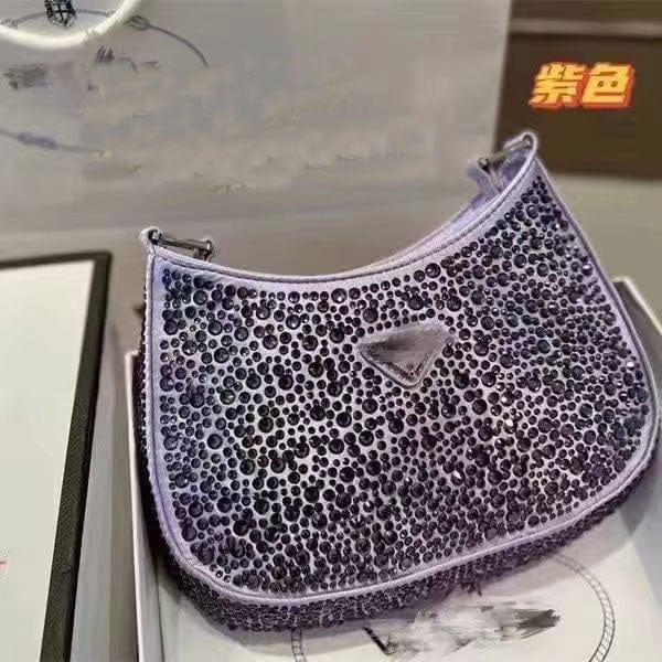 1 New designer luxury genuine leather small armpit bags underarm handbag with brand letter logo purses