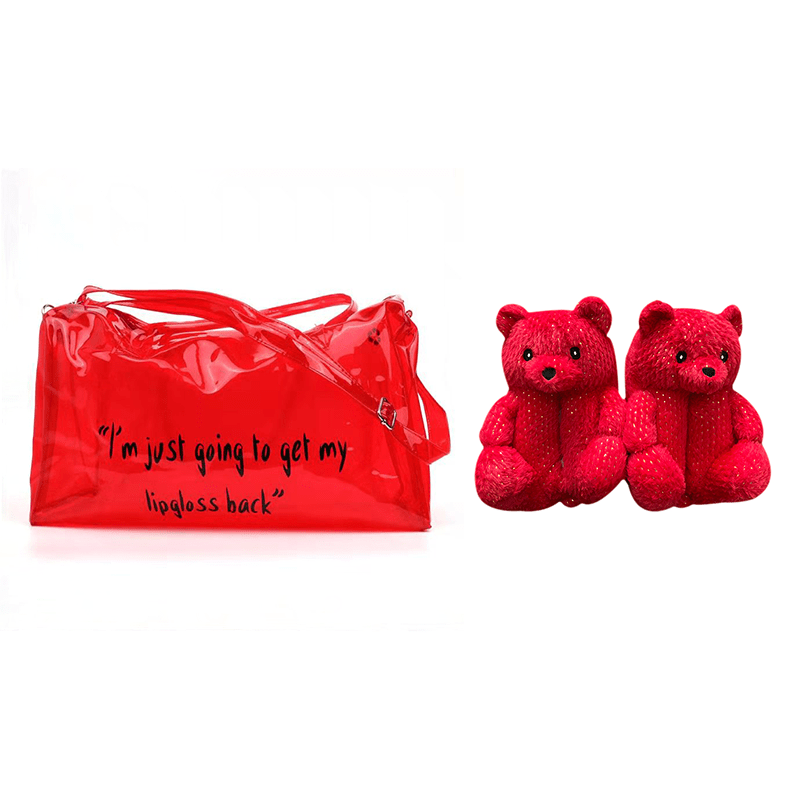 1 size fits all, the sole length is 26cm/10.23 inc / B Good Girls Bunny Stuffed Ladies Plush Teddy Bear Slippers With Best Quality
