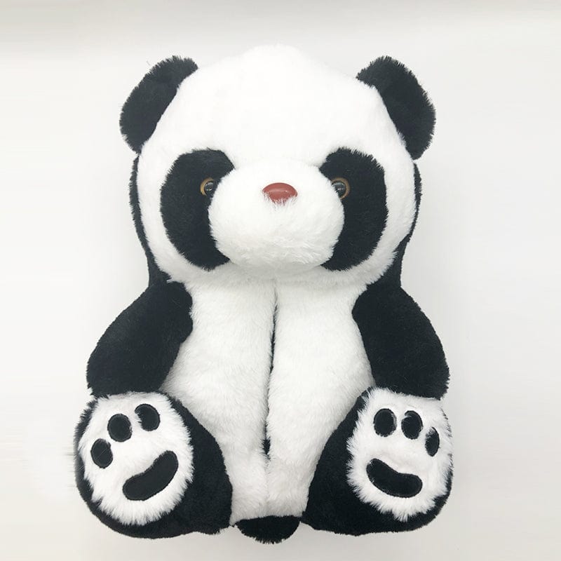 1 size fits all, the sole length is 26cm/10.23 inc / Black white Good Girls Bunny Stuffed Ladies Plush Teddy Bear Slippers With Best Quality
