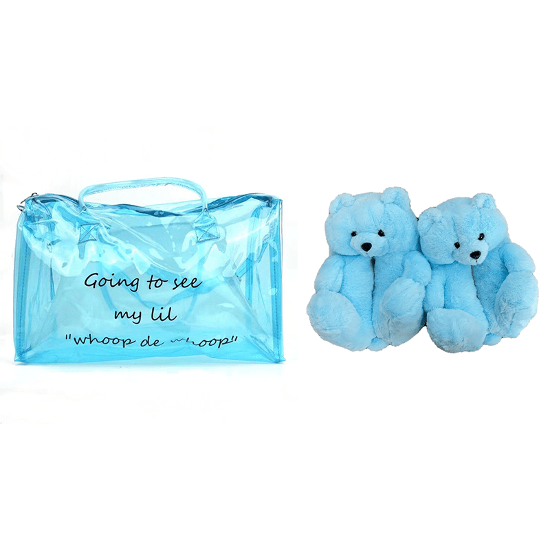 1 size fits all, the sole length is 26cm/10.23 inc / D Good Girls Bunny Stuffed Ladies Plush Teddy Bear Slippers With Best Quality