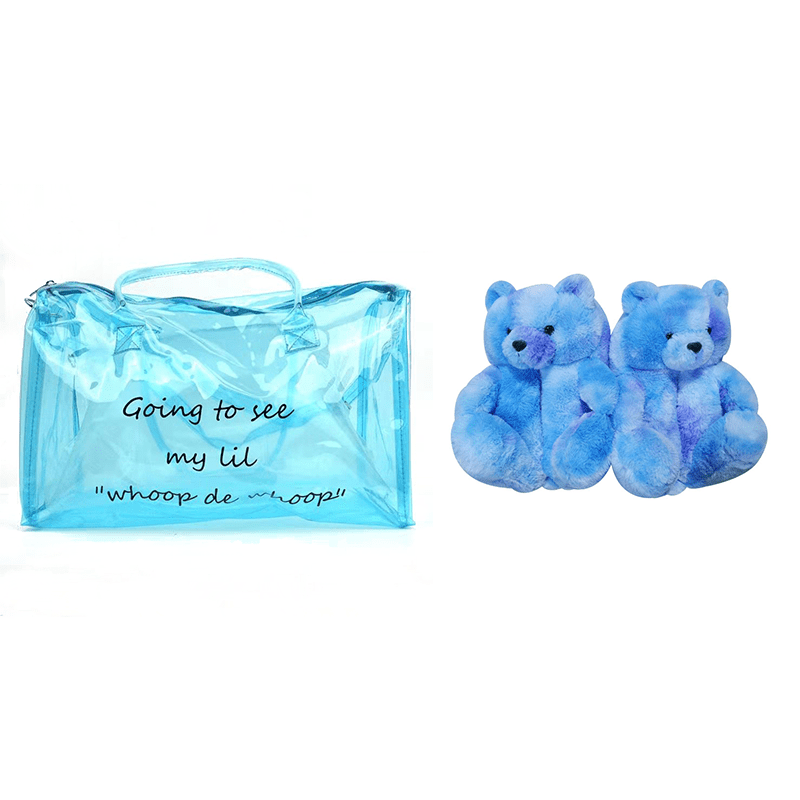 1 size fits all, the sole length is 26cm/10.23 inc / E Good Girls Bunny Stuffed Ladies Plush Teddy Bear Slippers With Best Quality