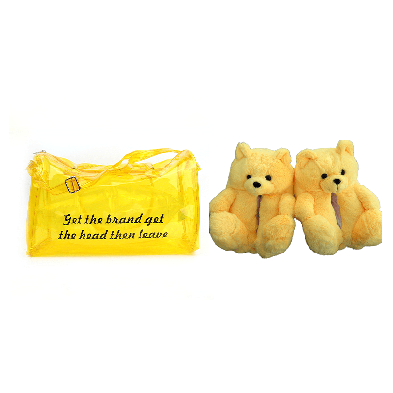 1 size fits all, the sole length is 26cm/10.23 inc / J Good Girls Bunny Stuffed Ladies Plush Teddy Bear Slippers With Best Quality