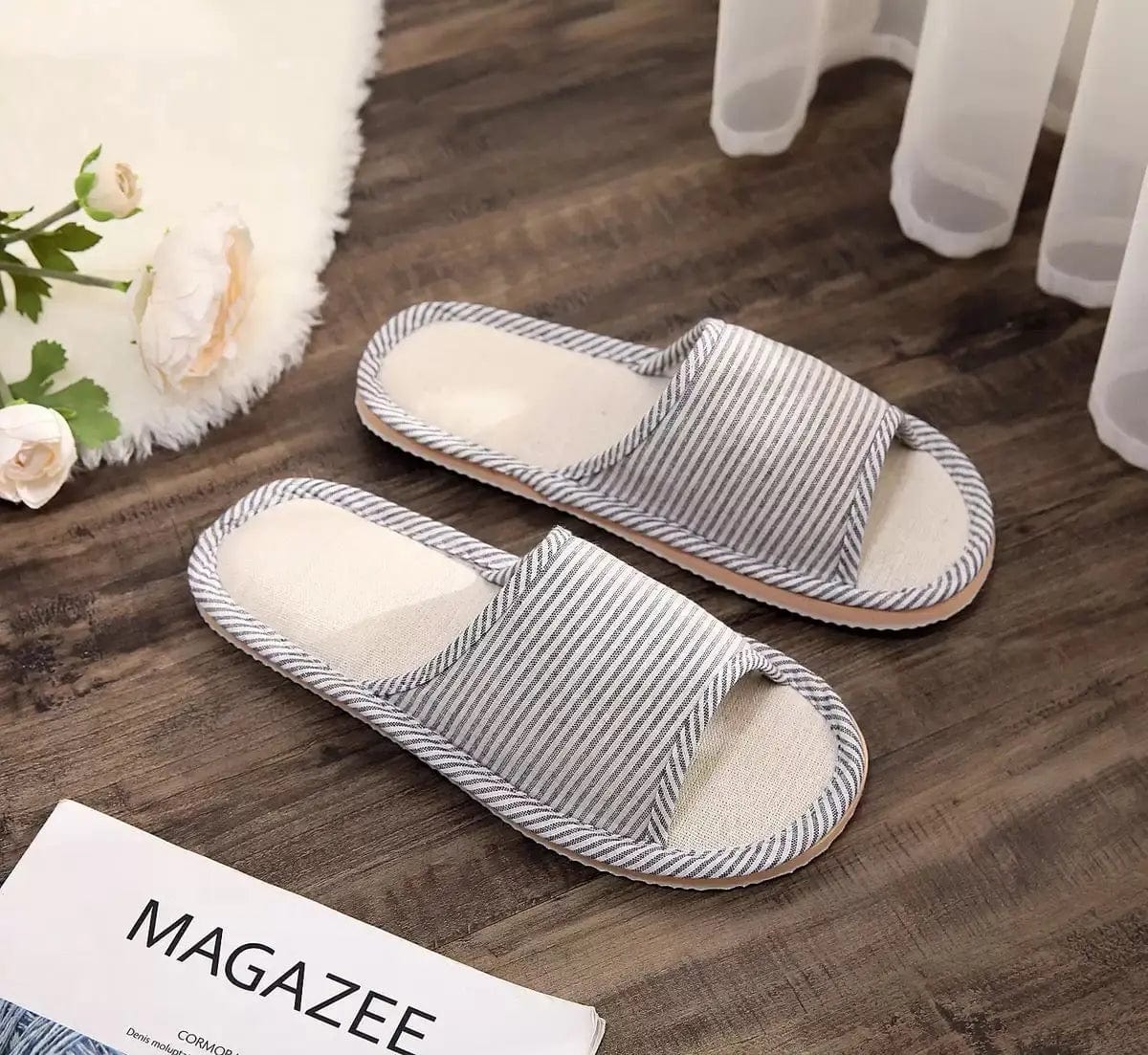 10-11 / Fine blue(man) 2022 New Design Amazon Autumn Winter Custom women open toe chinese bedroom slippers for woman and ladies
