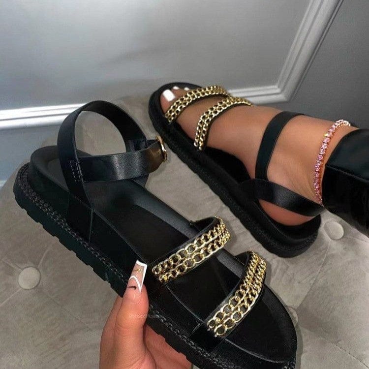 10 (EUR Size 42) / Black Fashion 2022 designer sandals summer ankle straps women platform sandals softy eva women sandals