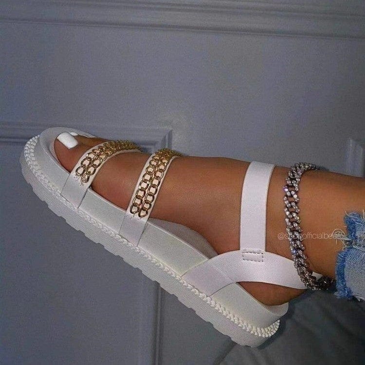 10 (EUR Size 42) / White Fashion 2022 designer sandals summer ankle straps women platform sandals softy eva women sandals