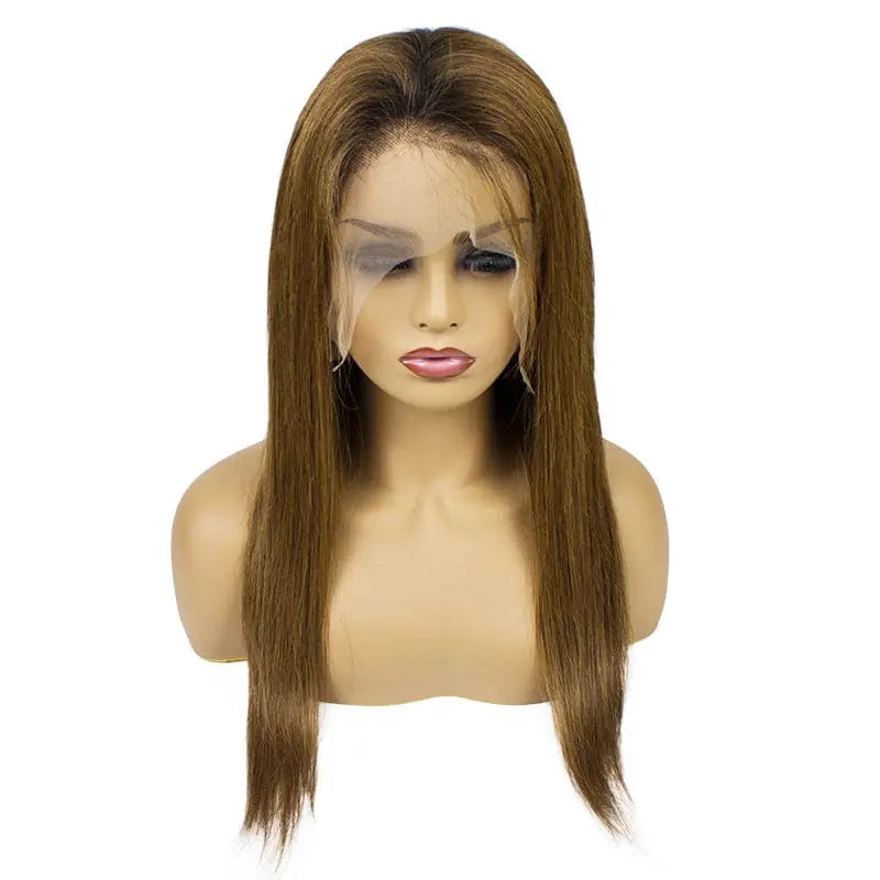 10 Inches / 1b/30# Guarantee hair straight lace frontal color wig 1B/30# Brazilian full cuticle hair wholesale virgin Hair lace frontal good price