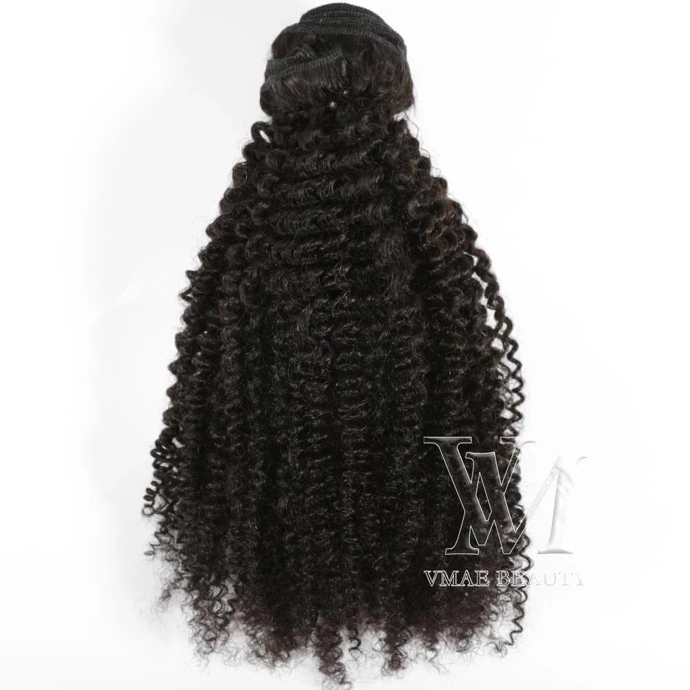 10 Inches / 4A VMAE Mongolian Unprocessed Raw Cuticle Aligned Weft Afro Kinky Curly 3A 3B 3C 4A 4B 4C Human Hair Extensions For Black Women