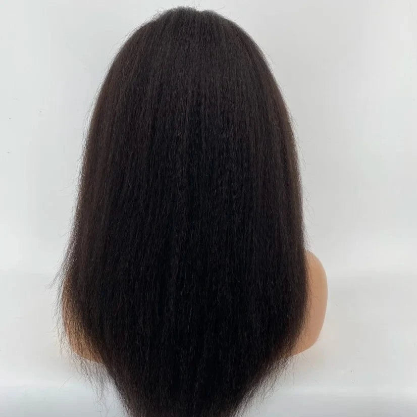 10 Inches / 5x5 transparent lace wig Yaki straight 5x5 hd lace closure wig and 13x4 hd tranpsarent full frontal lace wigs