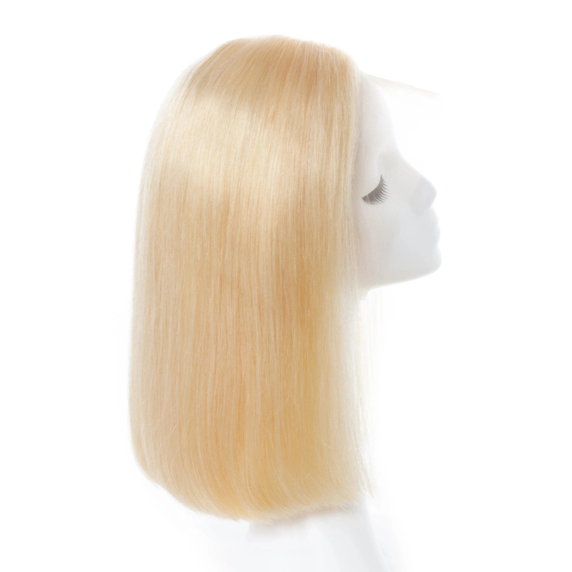 10 Inches / #613 Wholesale  Light Brown Bob Wig Peruvian Human Hair Lace Front Wig Perruque Cheveux Humain