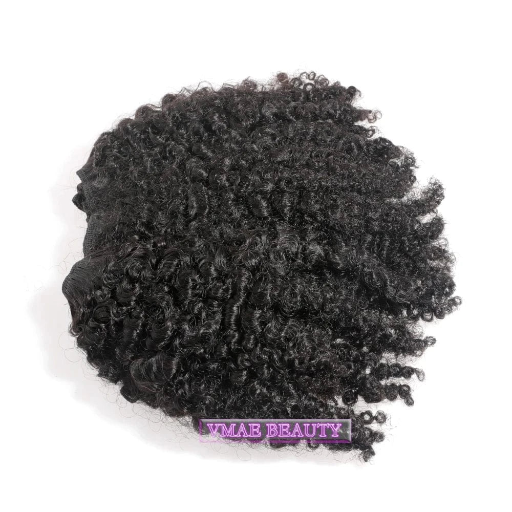 10 Inches / Afro curly A VMAE Cambodian Raw Cuticle Aligned Human Hair Weaves Bundles Black Afro Kinky Curly 3A 3B 3C 4A 4B 4C Human Hair Extension