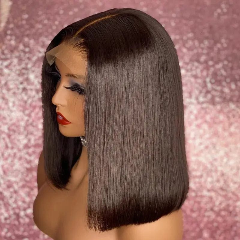 10 Inches / Black Color Discount Deal Orange Ginger Bob Full Virgin
