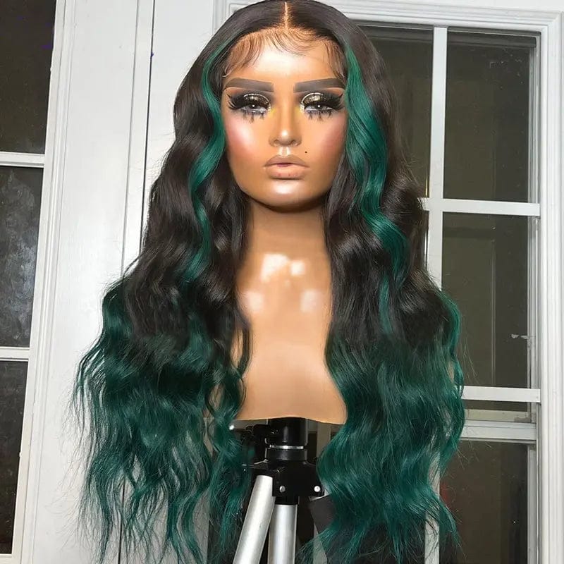 10 Inches / Color 3 Allure Romance Wavy Wigs Highlight Blue Body Wave