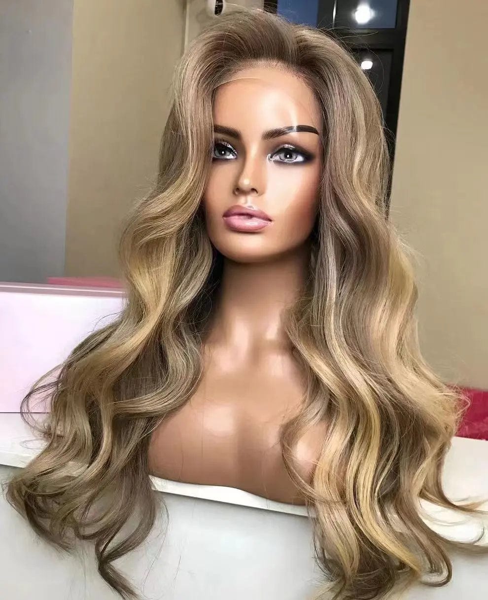 10 Inches / Color5 Professional Hair Vendors Highlight Brown Human Virgin Hair 4*4 Transparent HD Lace Closure Wigs