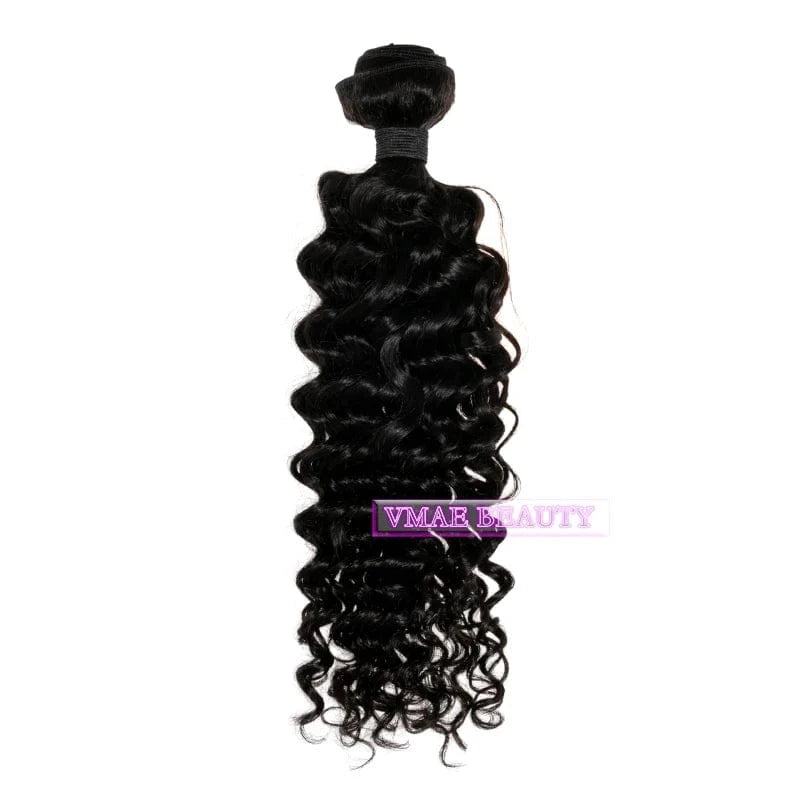 10 Inches / Deep wave VMAE Malaysian Unprocessed Raw Cuticle Aligned Weaves Bundles Peruvian and Brazilian Hair Extensions Human Hair Bundles