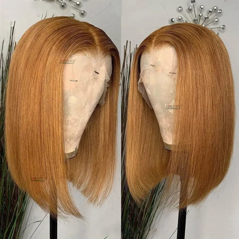 10 Inches / Honey Blonde Color Discount Deal Orange Ginger Bob Full Virgin