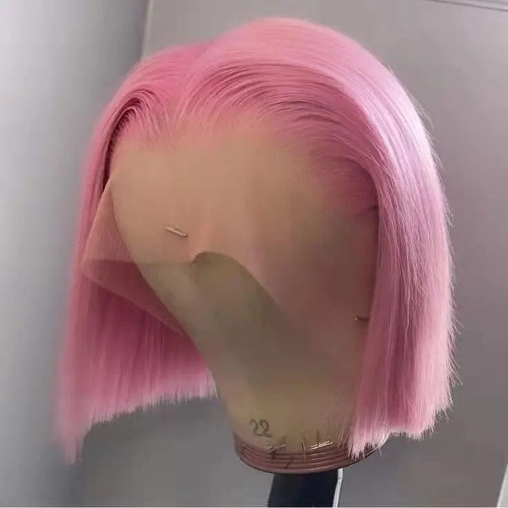 10 Inches / Pink Color Discount Deal Orange Ginger Bob Full Virgin