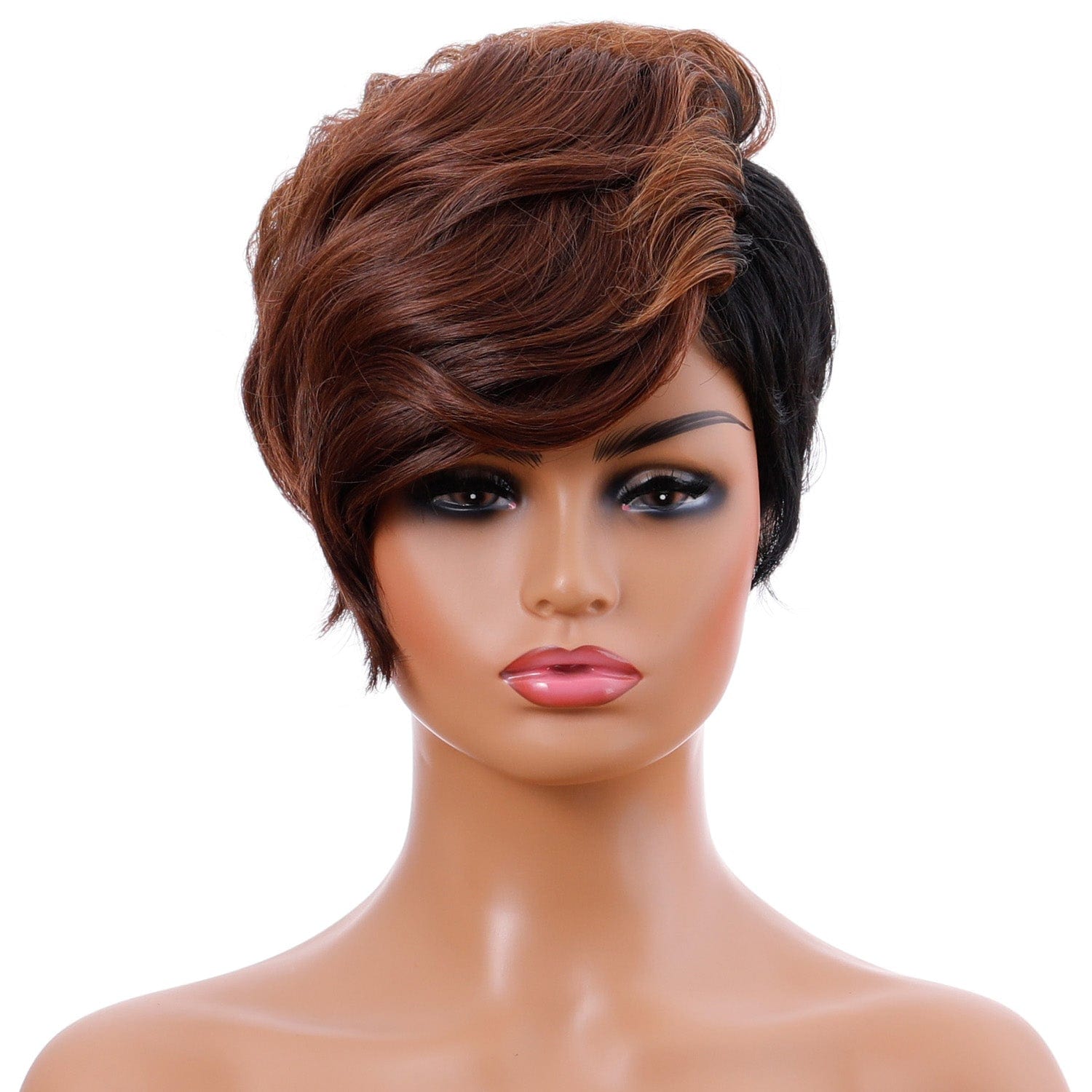 10 Inches / WIG-301E High Quality Product Healthy Comfortable 26cm Length Four Color Lady Synthetic Bob Wig