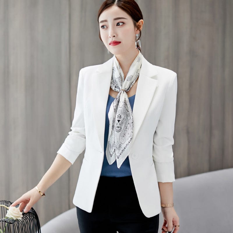 10% Off Black Women Blazer Formal Blazers Lady Office Work Suit Pockets Jackets Coat Slim Black Women Blazer Femme Jackets Femme