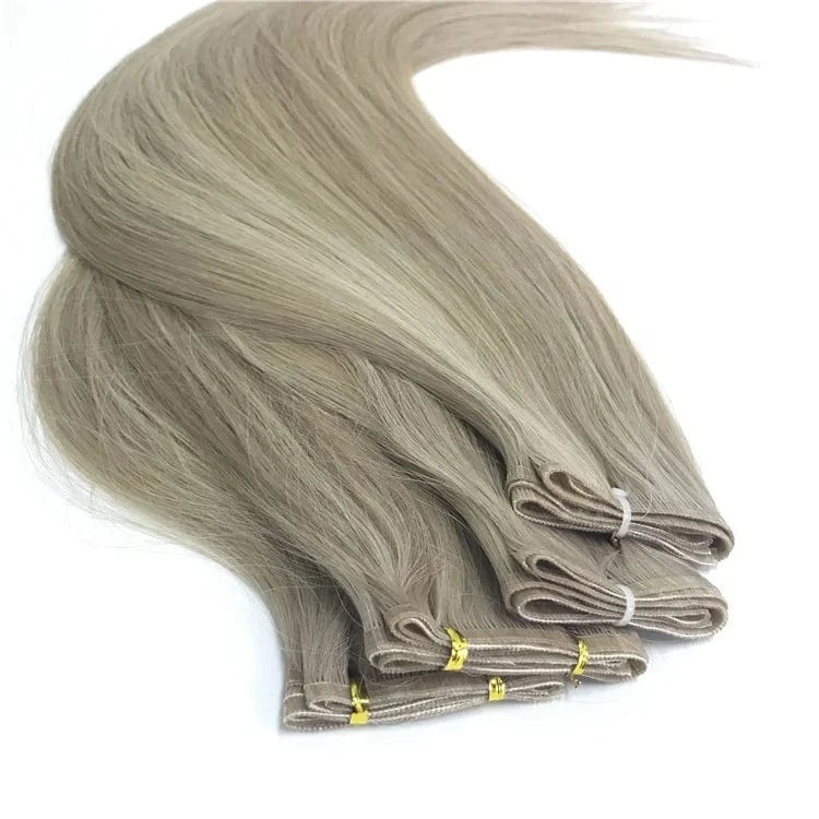 100% Full Cuticle Double Drawn Virgin Remy Flat Weft Hair Extensions