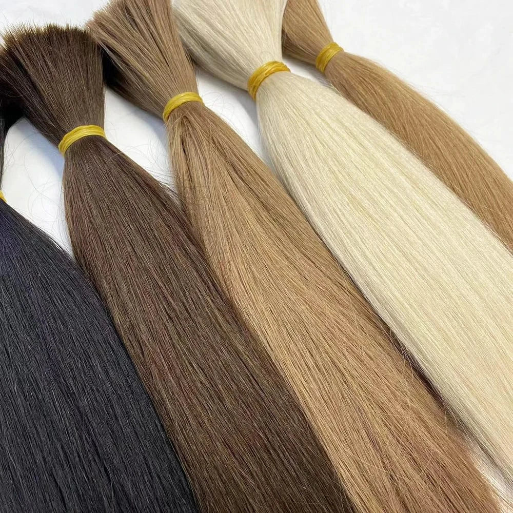 100% Raw Remy Virgin Unprocessed Human Hair Bulk Soft and Smooth Top Quality Human Braiding Hair Bulk No Weft
