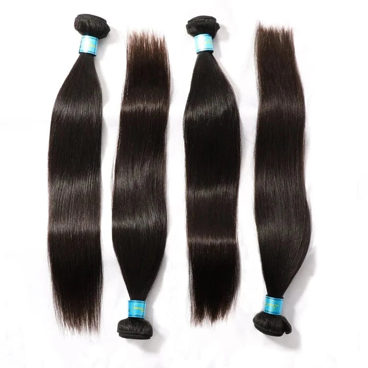 100% Silk Human Real Hair Brazil Virgin Hair Raw Hair,Cuticle Aligned Hair Hair Bulk,Hand Tied Weft Human Hair Extensions
