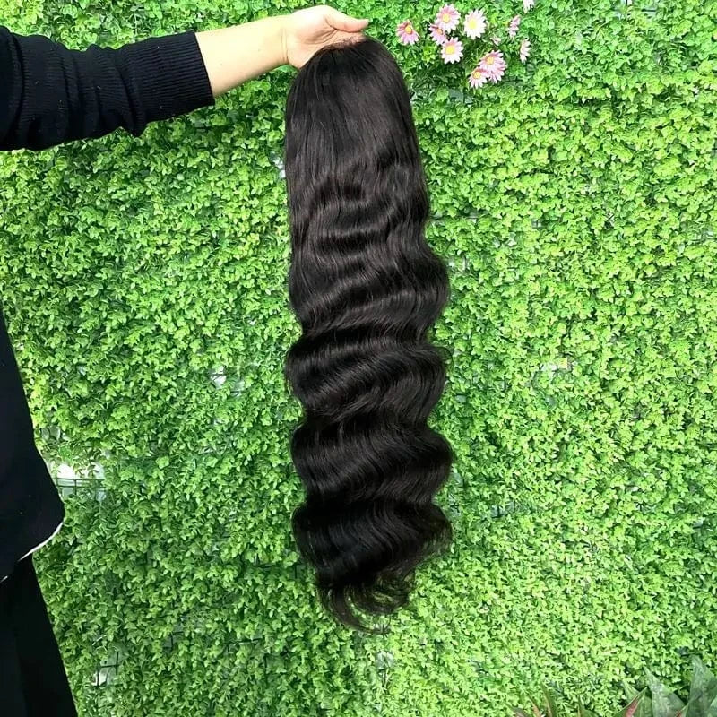100% single donor natural color 6x6 glueless Hd Lace closure wig lace frontal wig human hair