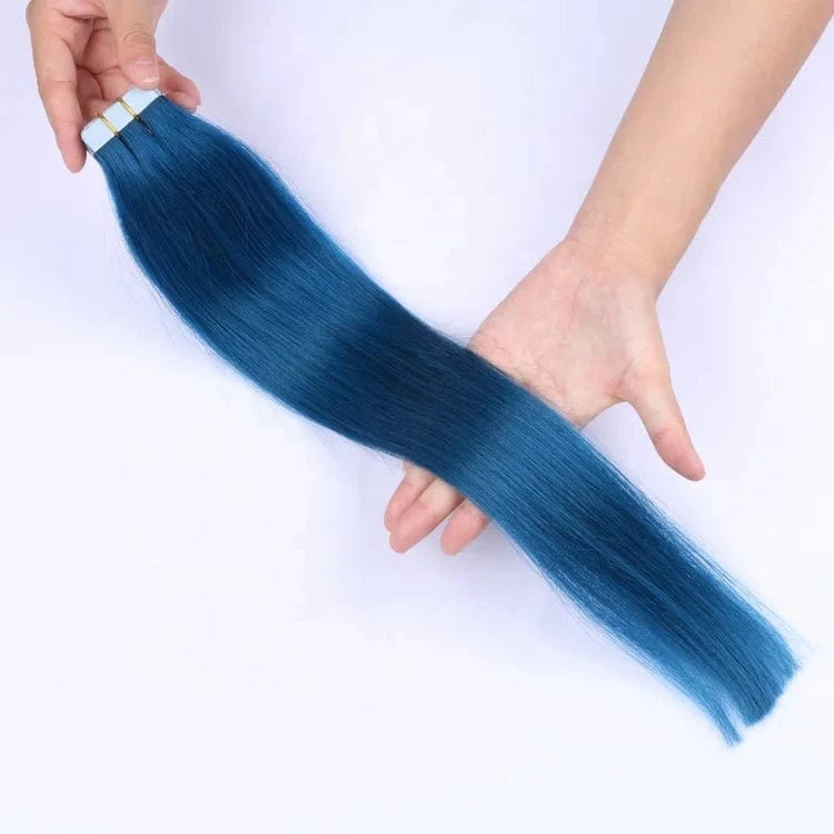 100% Virgin Brazilian Hair Skin Weft Pu Virgin Tape Hair Extensions Invisible colorful tape ins hair extension