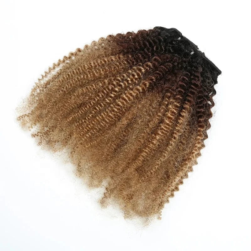 100g/set Ombre Hair Extension Natural Beauty Products Wholesale Price Kinky Curly Yaki  Weave Human Hair Bundles For Black Women