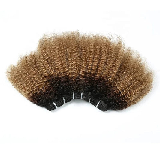 100g/set Ombre Hair Extension Natural Beauty Products Wholesale Price Kinky Curly Yaki  Weave Human Hair Bundles For Black Women
