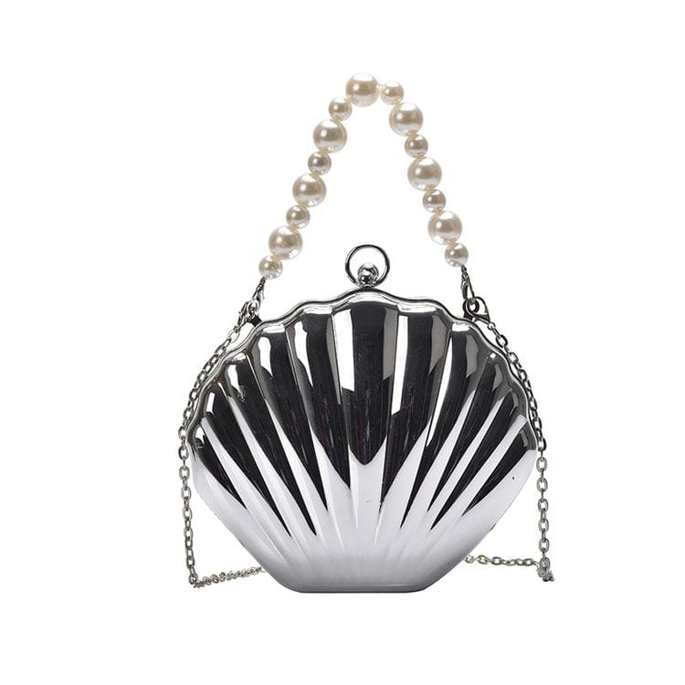 11 2023 Fashion Women Designer Pearl Chain Shell Bags Acrylic Clutch Purse and Hand Bag