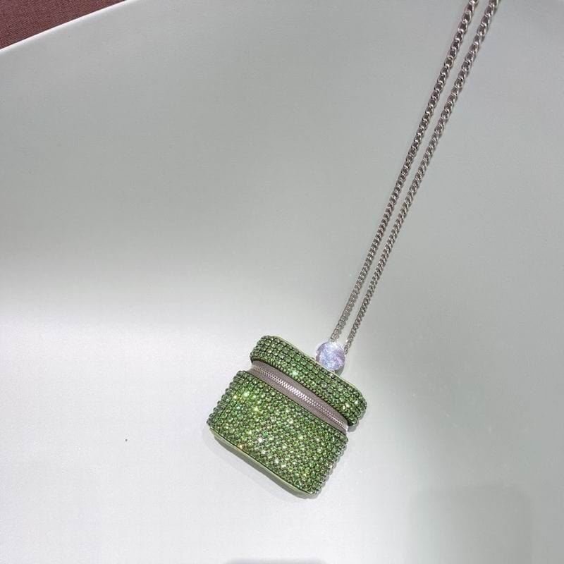 11X9X4.5CM / green Luxury Bling Designer Mini Phone Rhinestone Bag Female Crossbody Small Crystal Purse Woman Money Coin Handbag