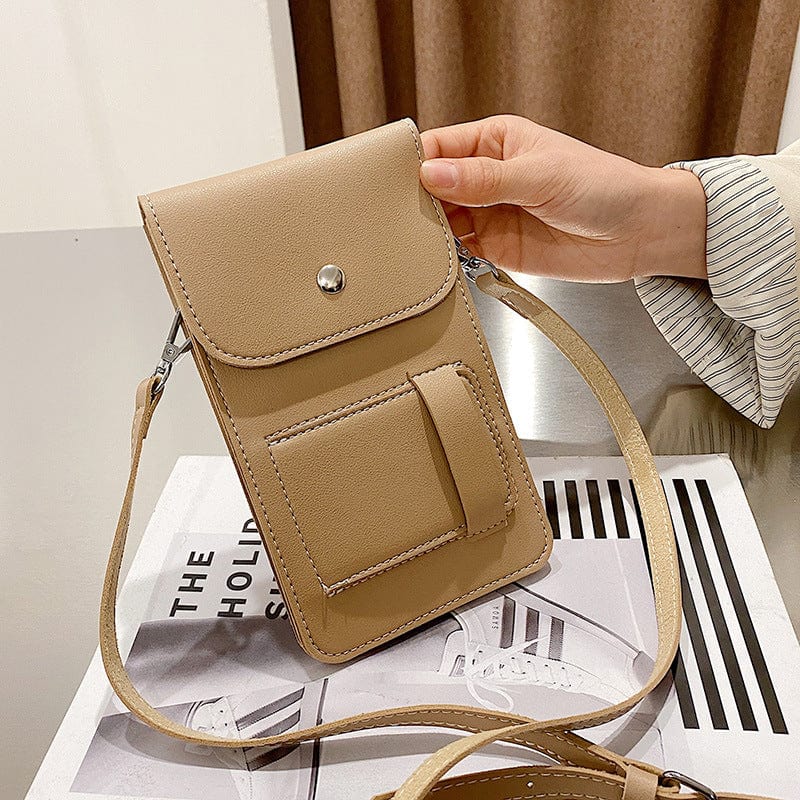 12*20*2cm / KHAKI hot sell Shoulder Bag Ladies Small Crossbody Purse Cell Phone Pouch Crossbody Wallet Purse