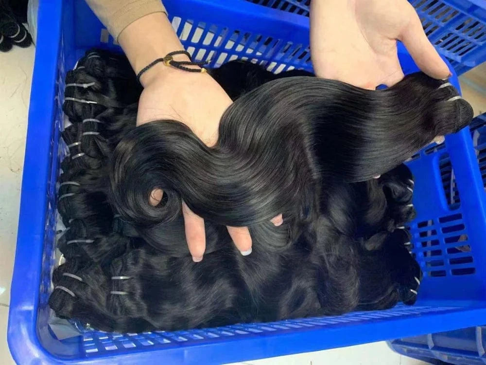 12 Inches / 10A Body Wave Wholesale Hot Sale China Suppliers Raw Indian Hair 1b Black Straight Salon Hair Extension