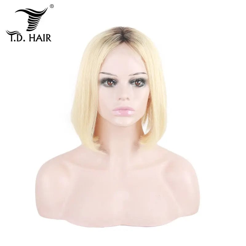 12 Inches / 1b/613 Colored Wig Brazilian Human Hair