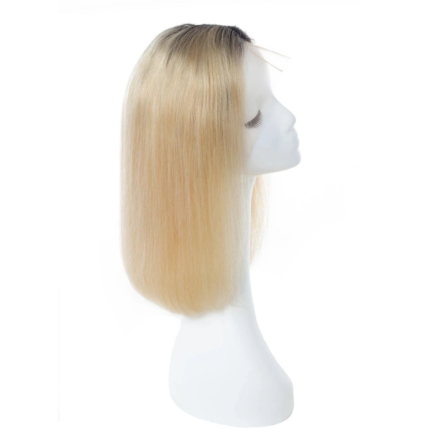12 Inches / #1B/613 Wholesale  Light Brown Bob Wig Peruvian Human Hair Lace Front Wig Perruque Cheveux Humain
