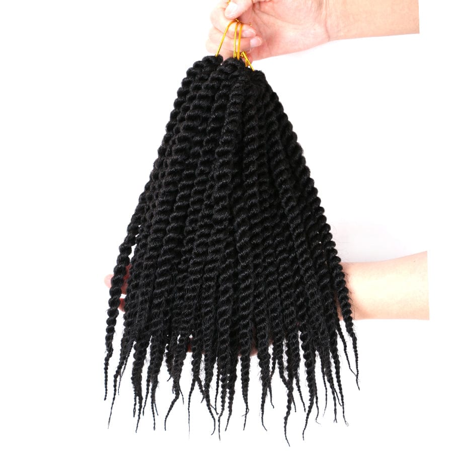 12 Inches / 1b# Hot sell 22 inches 12stands synthetic braiding hair afro twist braids straight crochet braid hair senegalese hair extension