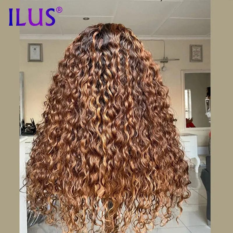 12 Inches / 27# Hot Sale Free Shipping Jerry Curly 1B/27 Highlight Color 200 Full Lace Front Human Hair Wigs For Black Women HD Lace Frontal Wig