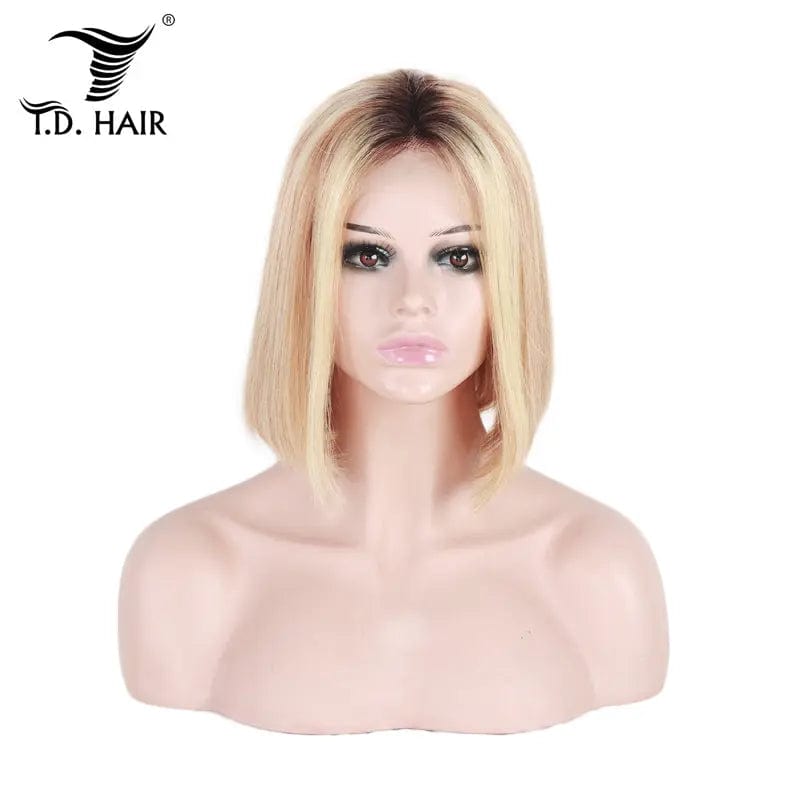 12 Inches / 4/4/4/613 Colored Wig Brazilian Human Hair